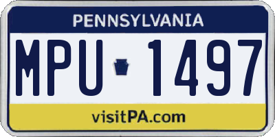 PA license plate MPU1497