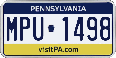PA license plate MPU1498