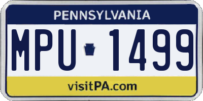 PA license plate MPU1499