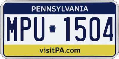 PA license plate MPU1504