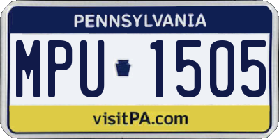 PA license plate MPU1505