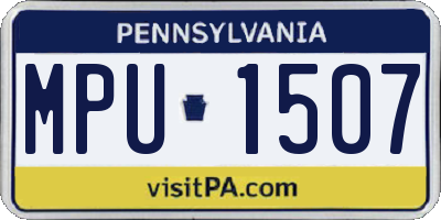 PA license plate MPU1507