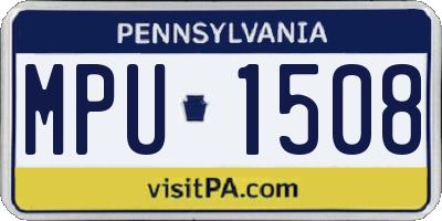 PA license plate MPU1508