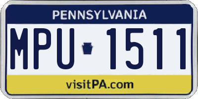 PA license plate MPU1511