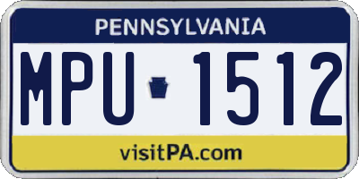 PA license plate MPU1512