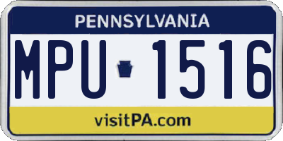PA license plate MPU1516
