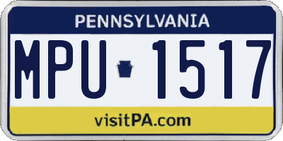 PA license plate MPU1517