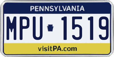 PA license plate MPU1519