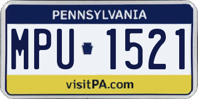 PA license plate MPU1521