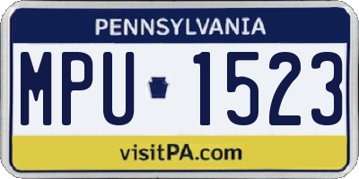 PA license plate MPU1523