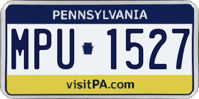PA license plate MPU1527