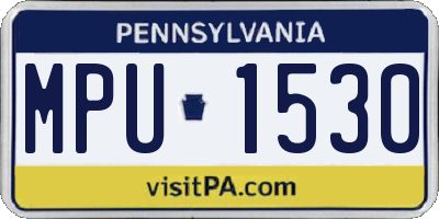 PA license plate MPU1530