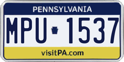 PA license plate MPU1537