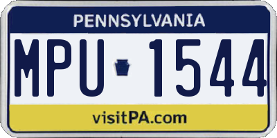 PA license plate MPU1544