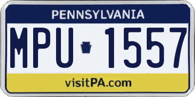 PA license plate MPU1557