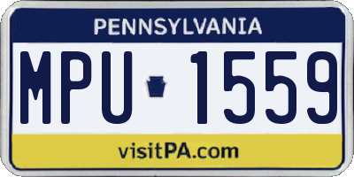 PA license plate MPU1559