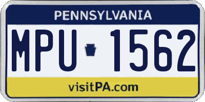 PA license plate MPU1562
