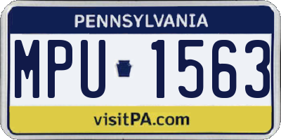 PA license plate MPU1563