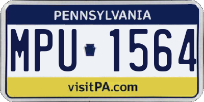 PA license plate MPU1564