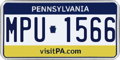 PA license plate MPU1566