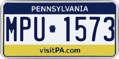 PA license plate MPU1573