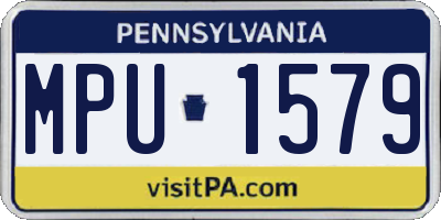 PA license plate MPU1579