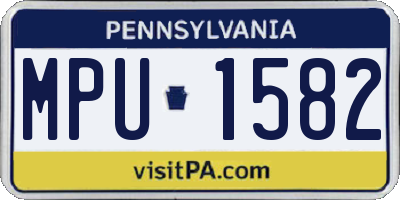 PA license plate MPU1582