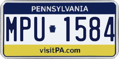 PA license plate MPU1584