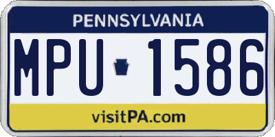 PA license plate MPU1586