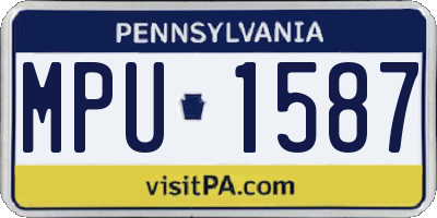 PA license plate MPU1587