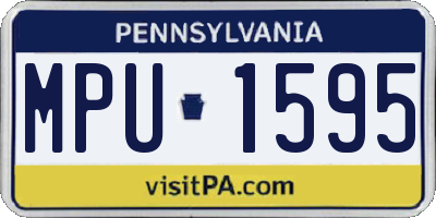 PA license plate MPU1595
