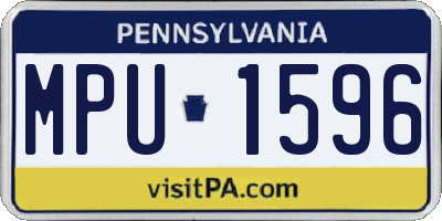 PA license plate MPU1596
