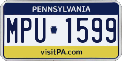 PA license plate MPU1599