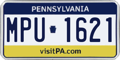 PA license plate MPU1621