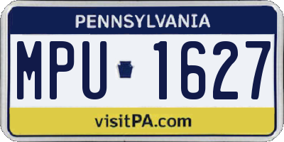 PA license plate MPU1627