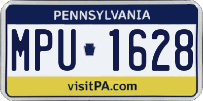 PA license plate MPU1628
