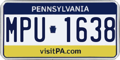 PA license plate MPU1638