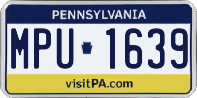 PA license plate MPU1639