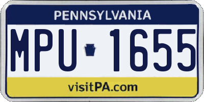 PA license plate MPU1655