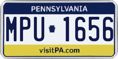 PA license plate MPU1656