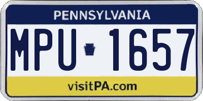 PA license plate MPU1657