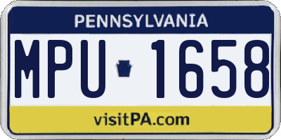 PA license plate MPU1658