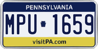 PA license plate MPU1659
