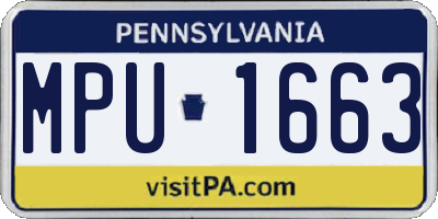 PA license plate MPU1663