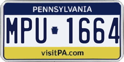 PA license plate MPU1664