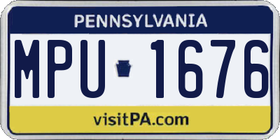PA license plate MPU1676