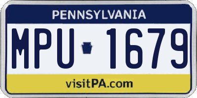 PA license plate MPU1679