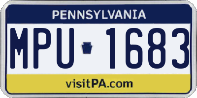 PA license plate MPU1683