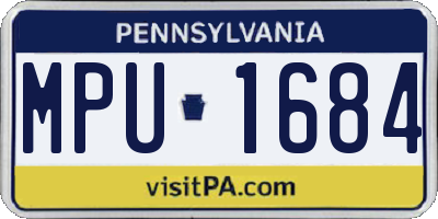 PA license plate MPU1684