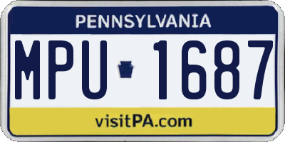PA license plate MPU1687